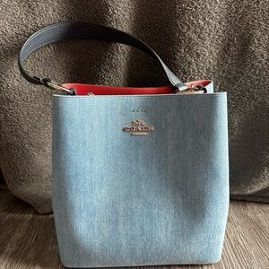 COACH Denim Bucket Bag